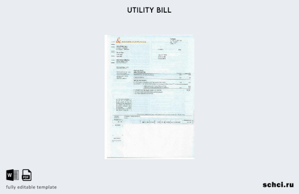 скачать цифровой шаблон счета за коммунальные услуги Switzerland Telecom